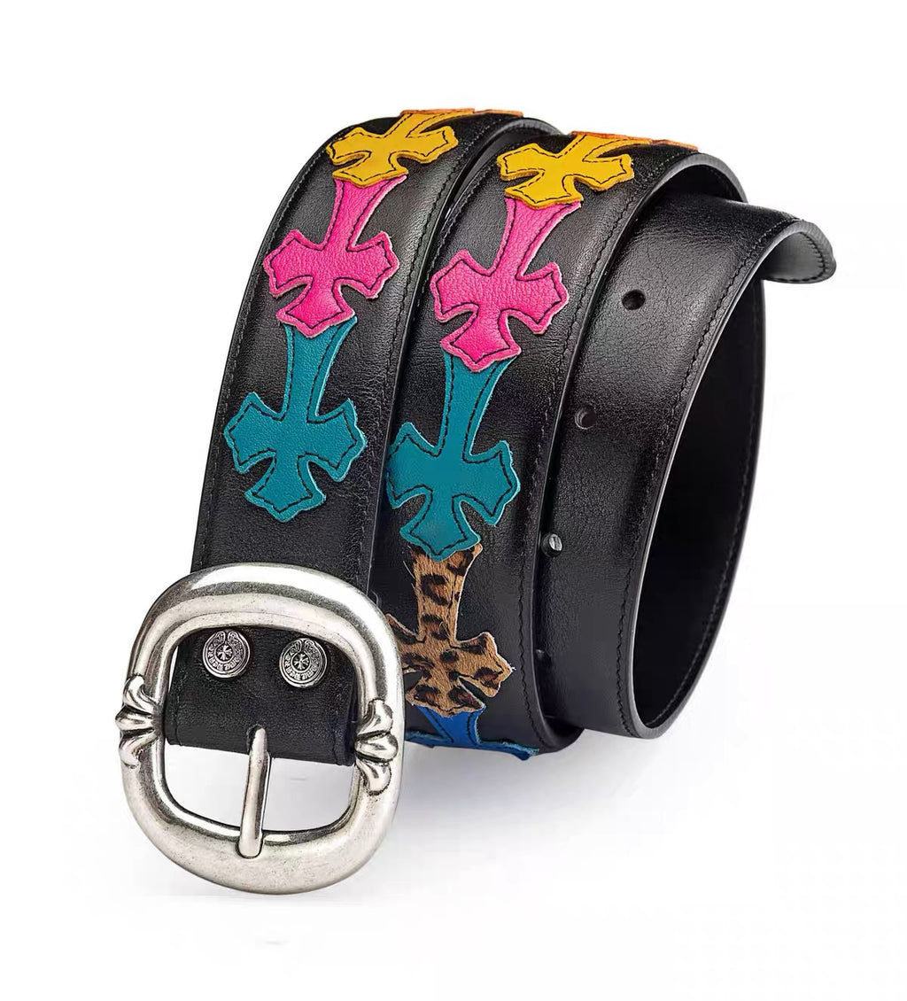 chrome hearts  Leather ‘Gunslinger's .925 Silver Belt