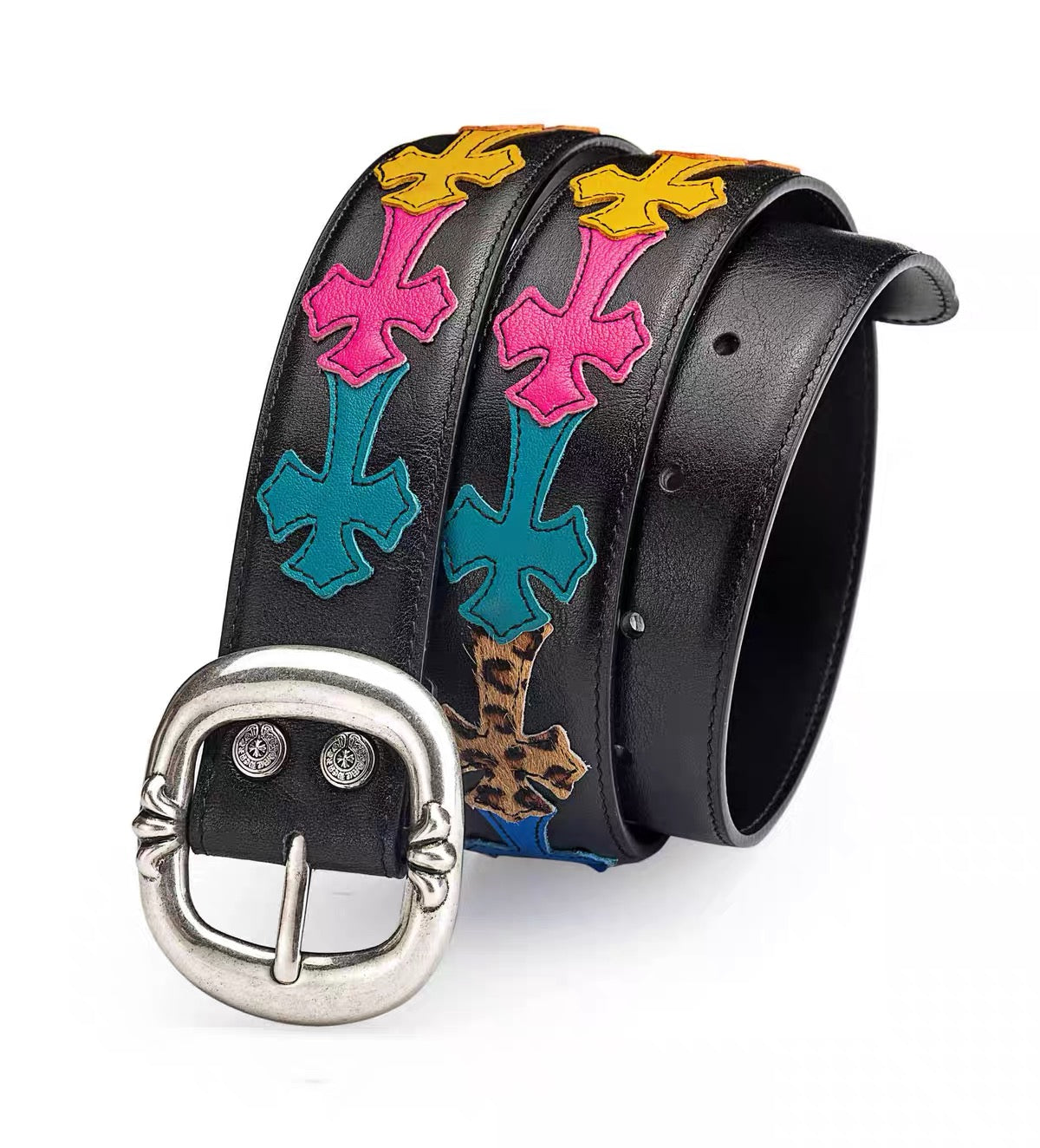 chrome hearts  Leather ‘Gunslinger's .925 Silver Belt
