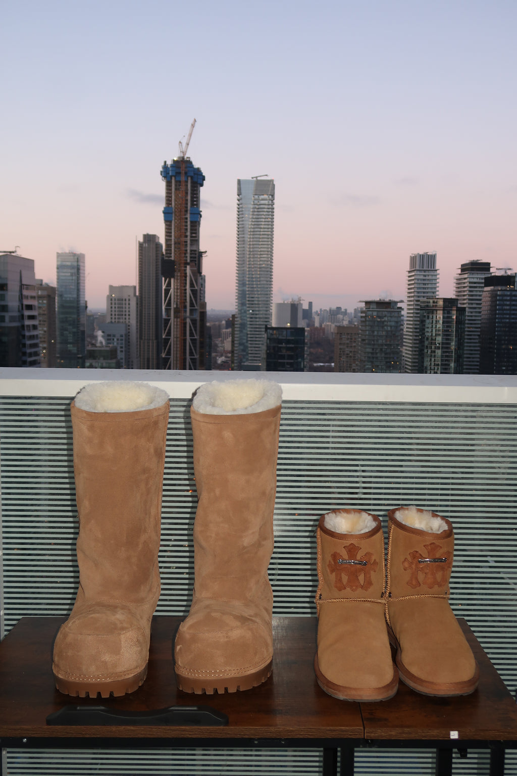 Brown Chrome sterling cross patches  boots