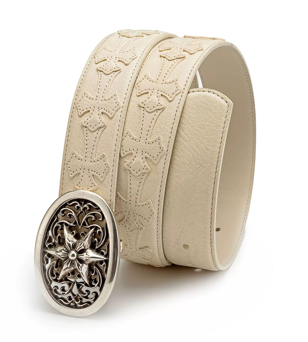 Chrome hearts oval star belt