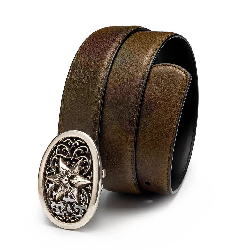 Chrome hearts oval star belt
