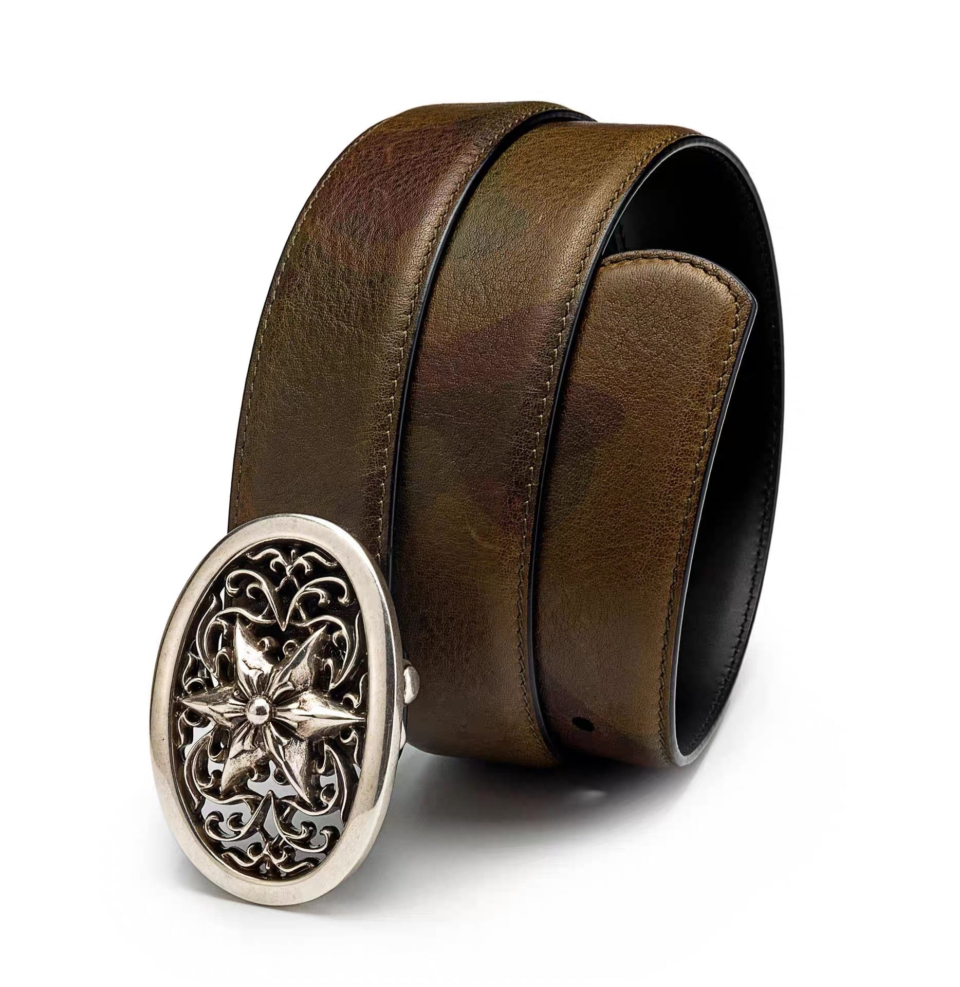 Chrome hearts oval star belt