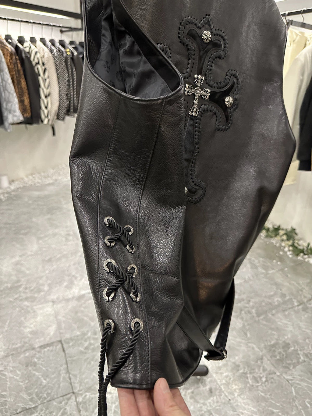Chrome leather vest jacket - Private property 