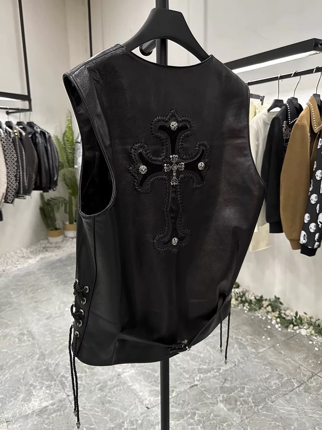 Chrome leather vest jacket - Private property 