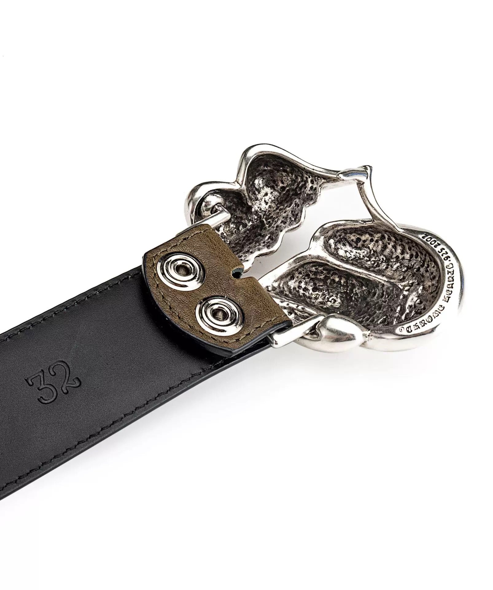 Chrome hearts rolling stone tounge lip  belt
