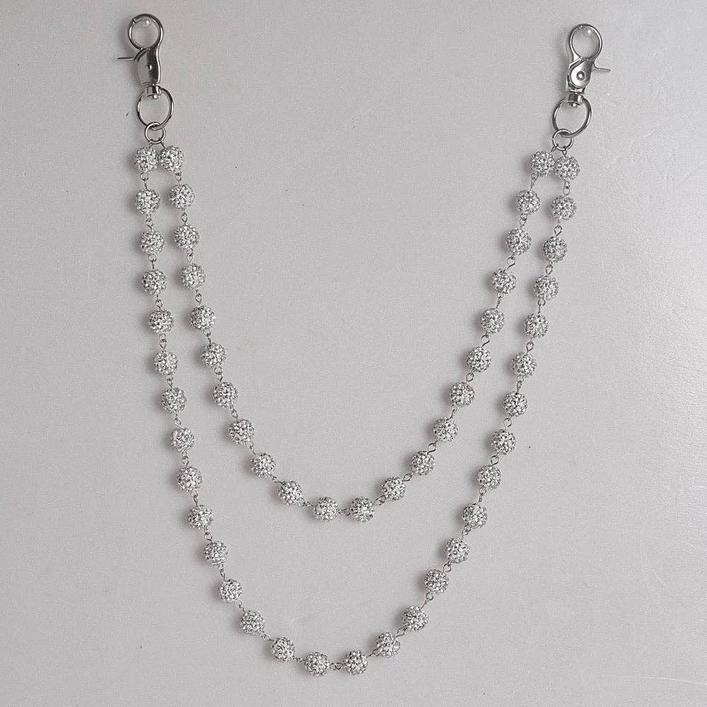 Crystal Rhinestone Double jeanchain