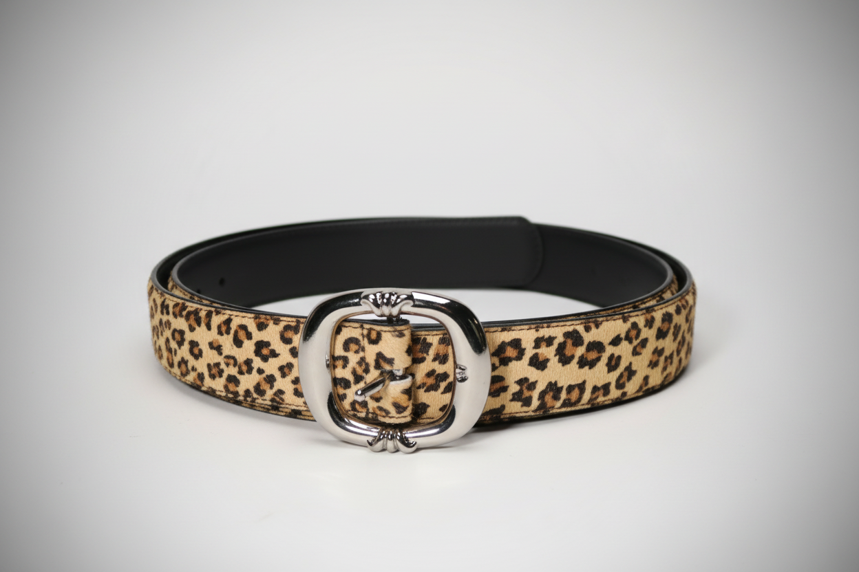 Archive Chrome Leopard belt