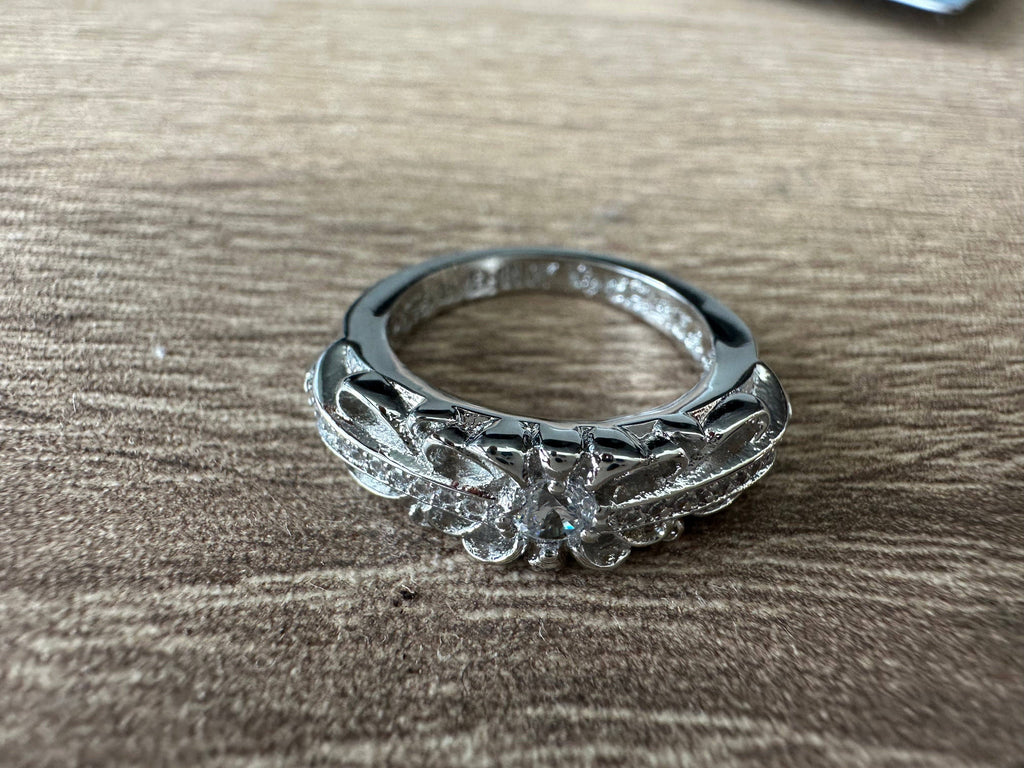 Archive Chrome rings with diamond gemstone