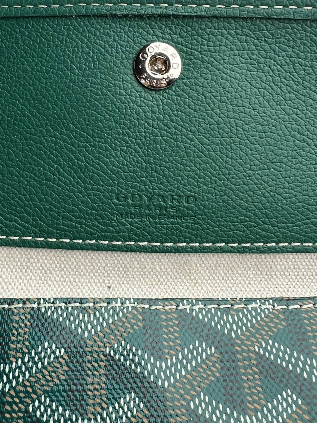 Green goyard bag