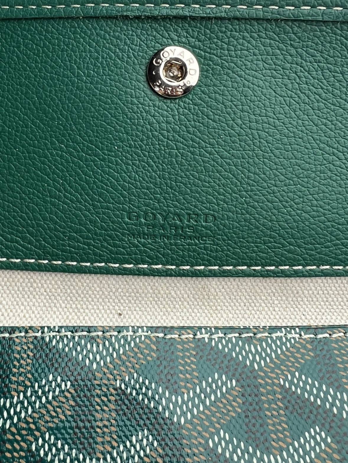 Green goyard bag
