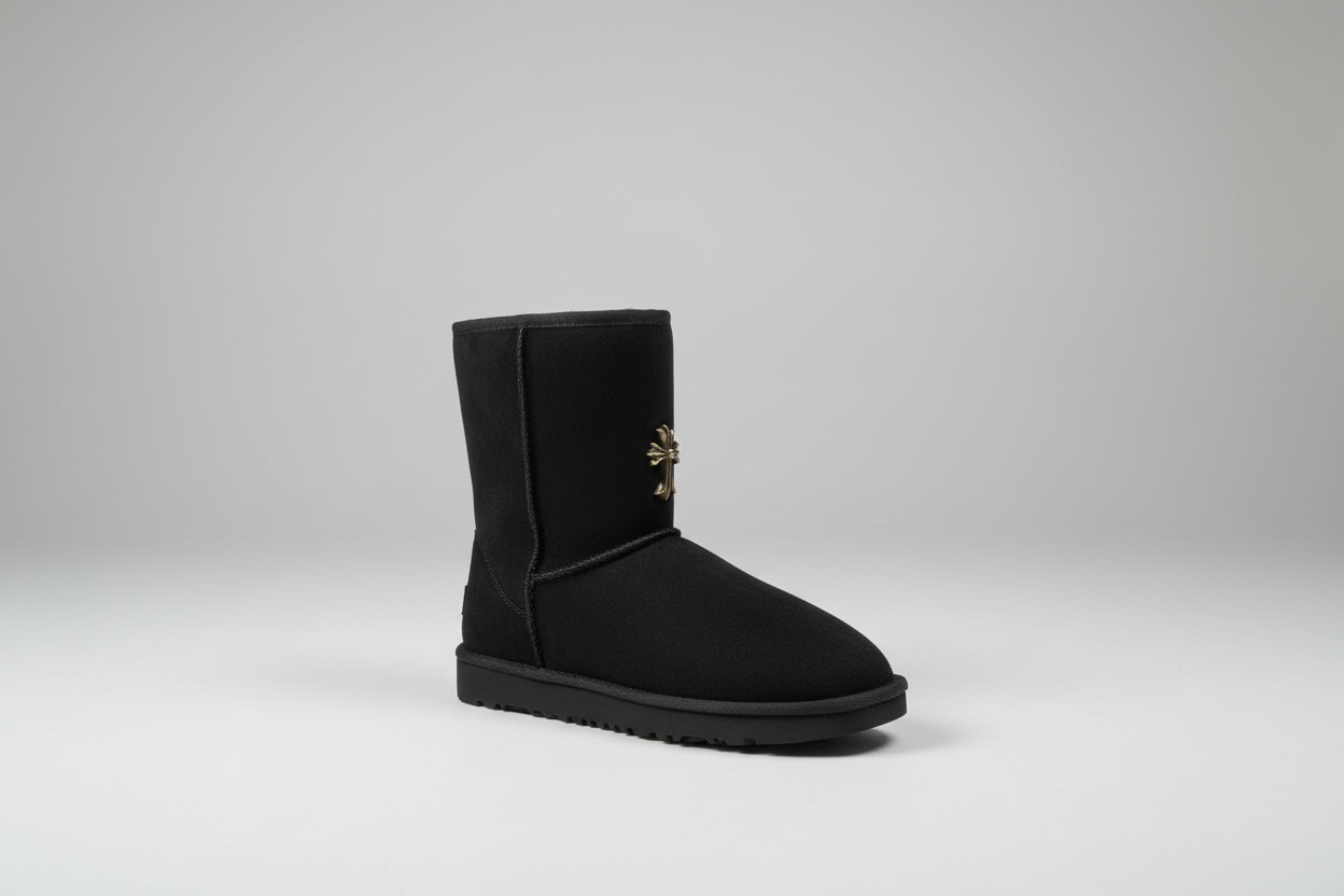 Black Chrome cross uggs