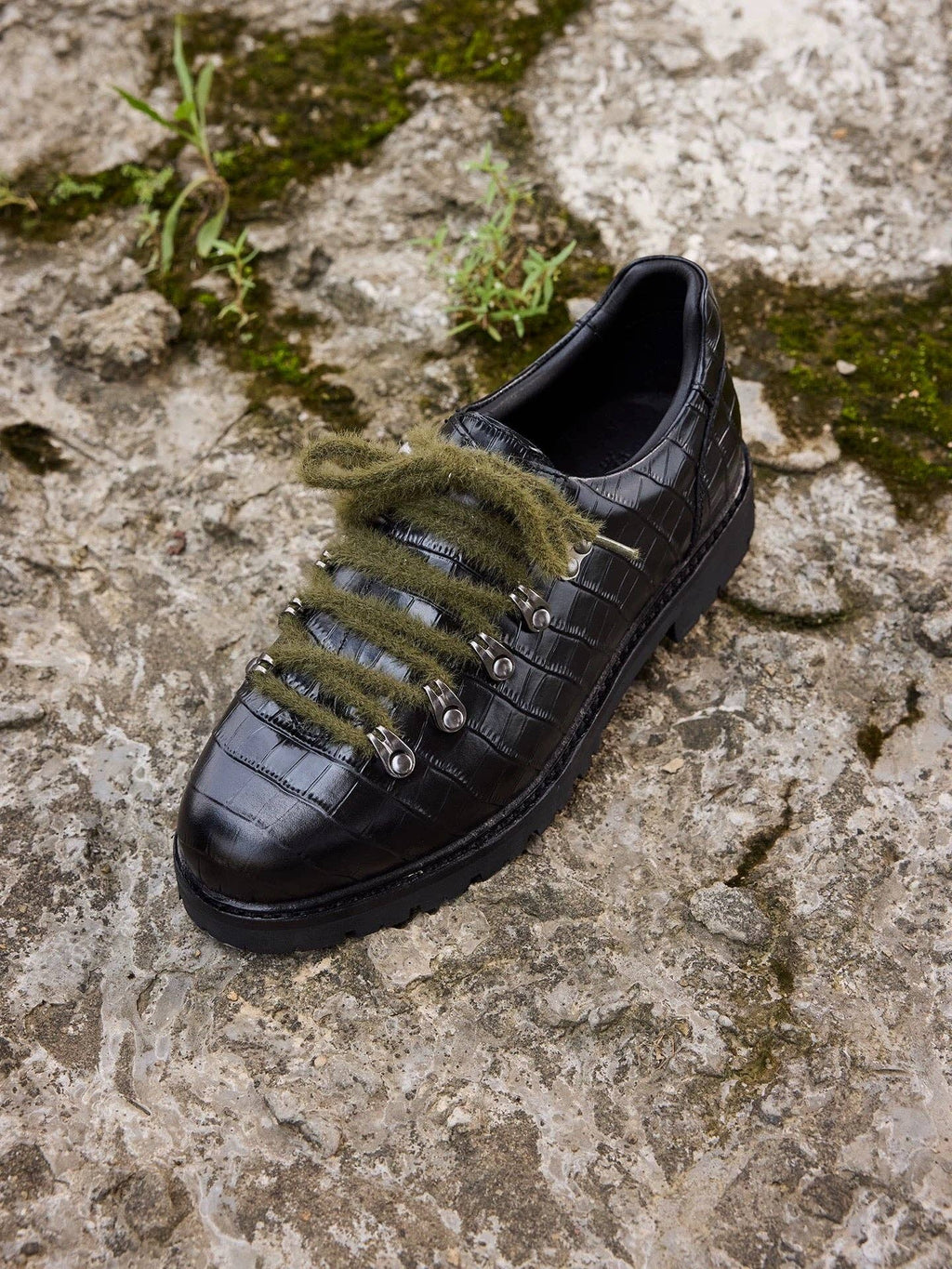 Leather croc Hiking Derby