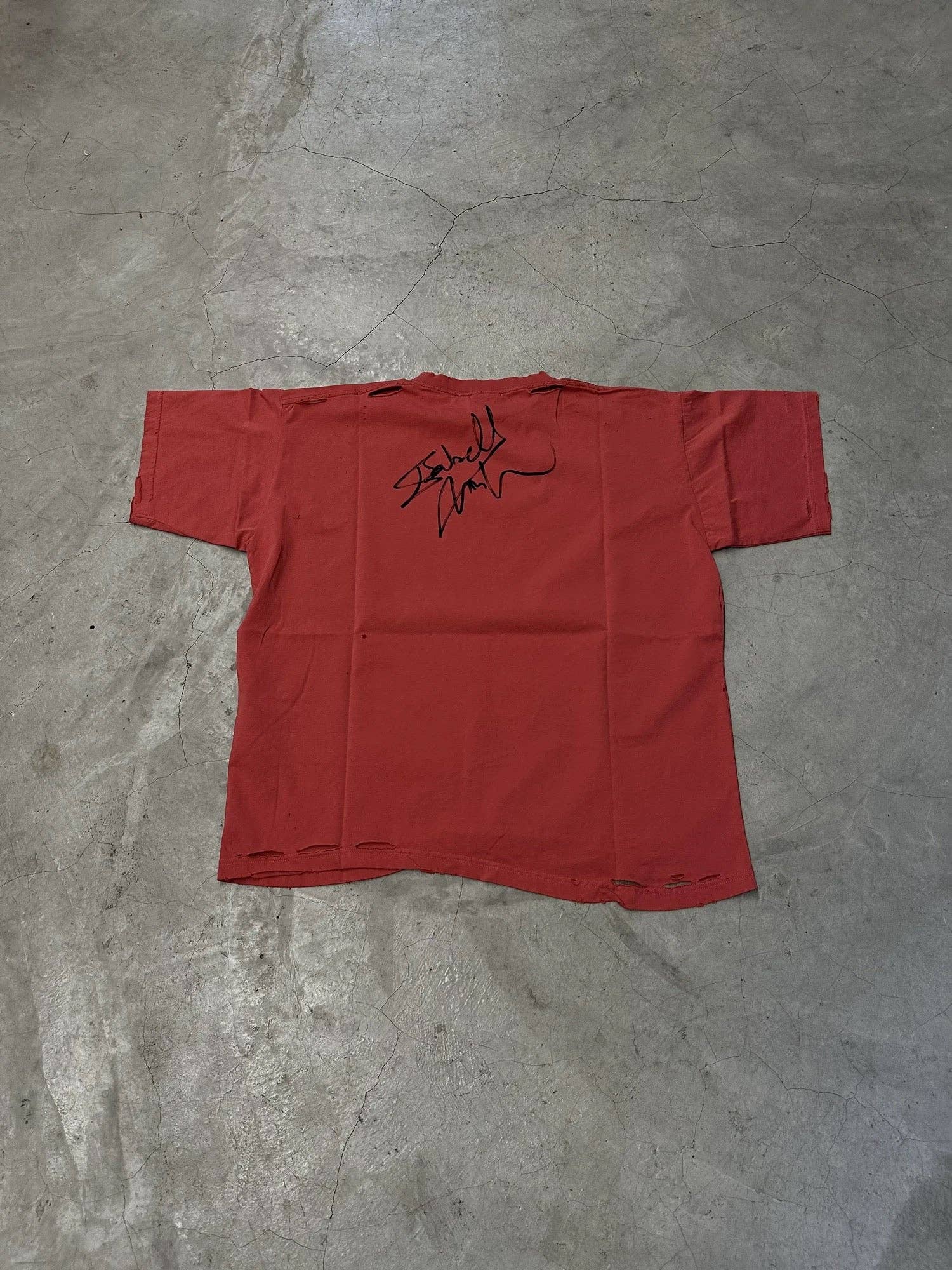 Red Isabelle Huppert Portrait Tee – Grunge Cut Style