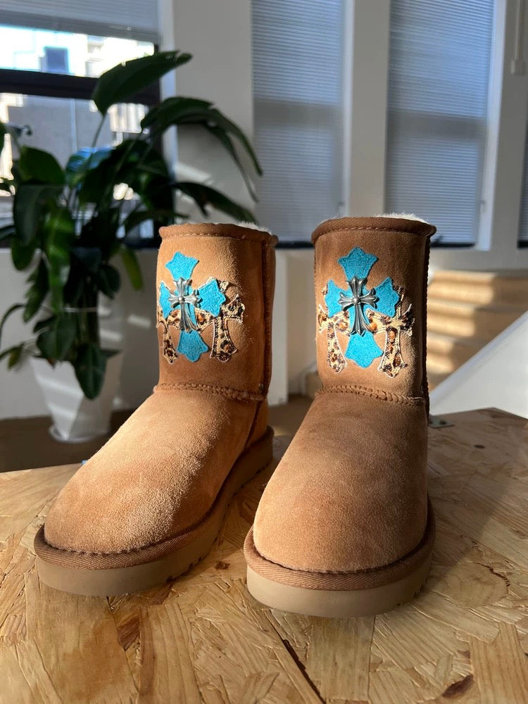 Chrome blue sterling leopard Uggs - Private property 