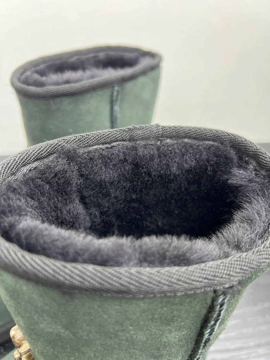 Green Chrome cross uggs