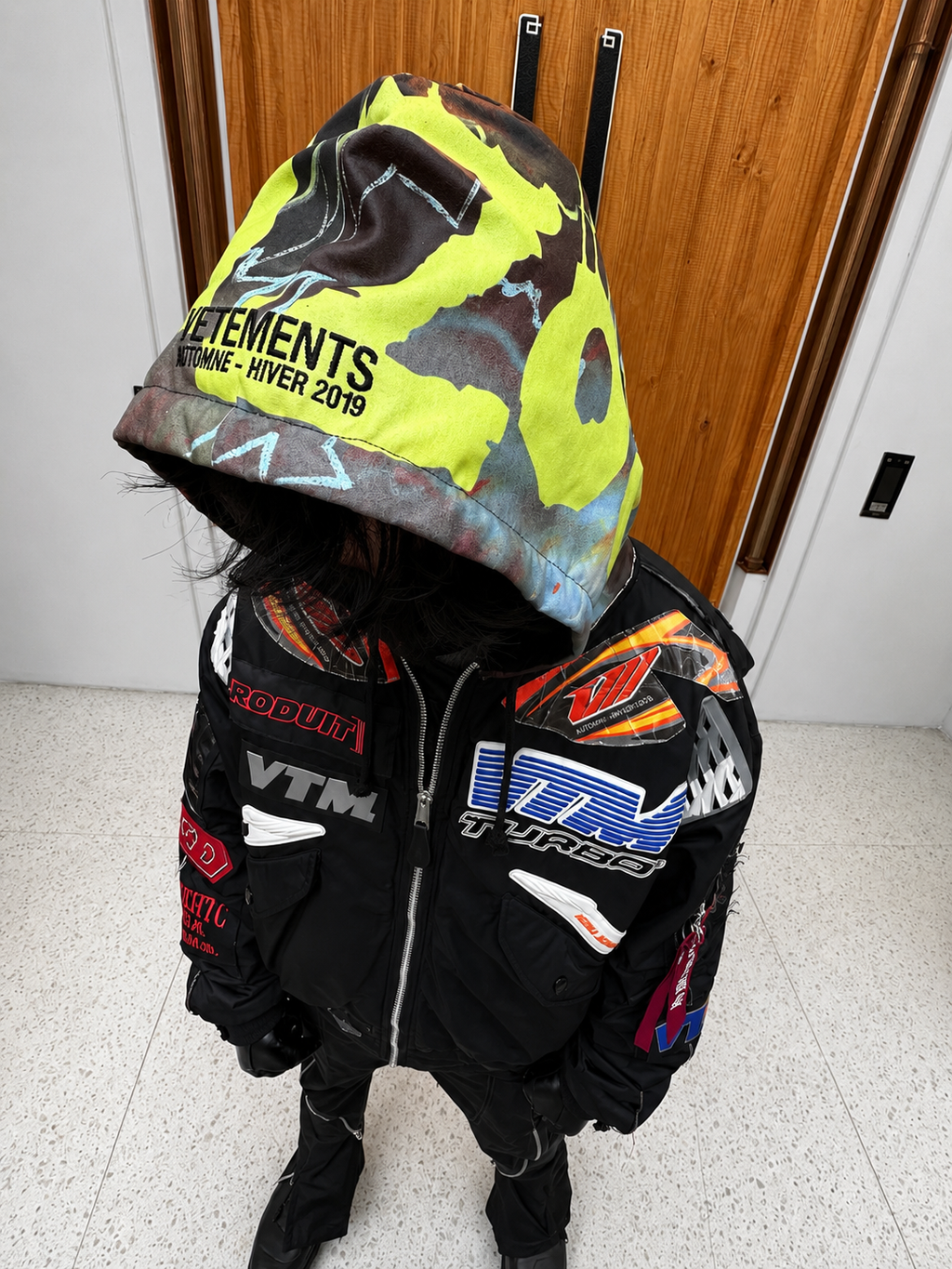 Vetements x Alpha Industries Layered Bomber coloured Hoodie