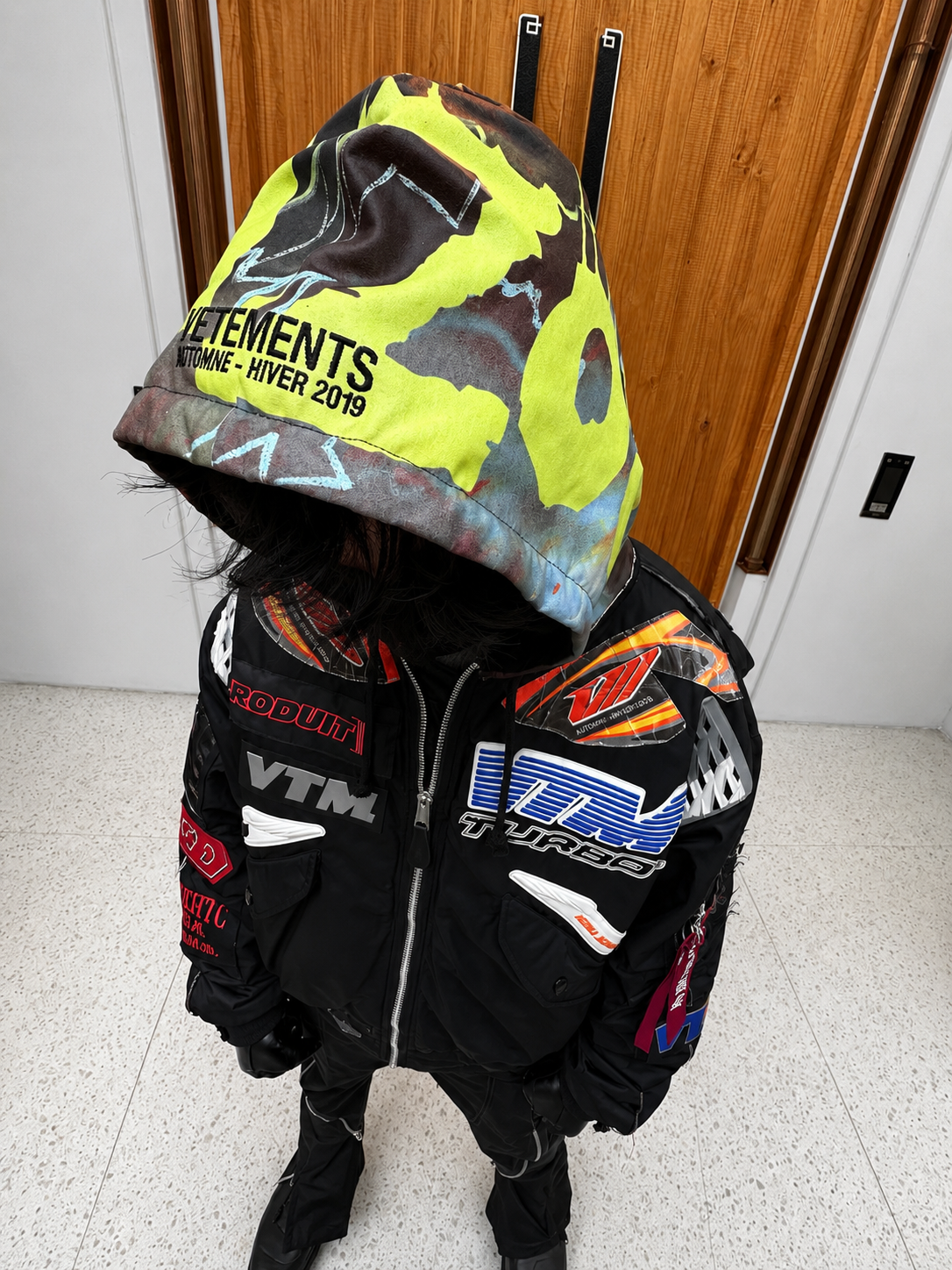 Vetements x Alpha Industries Layered Bomber coloured Hoodie