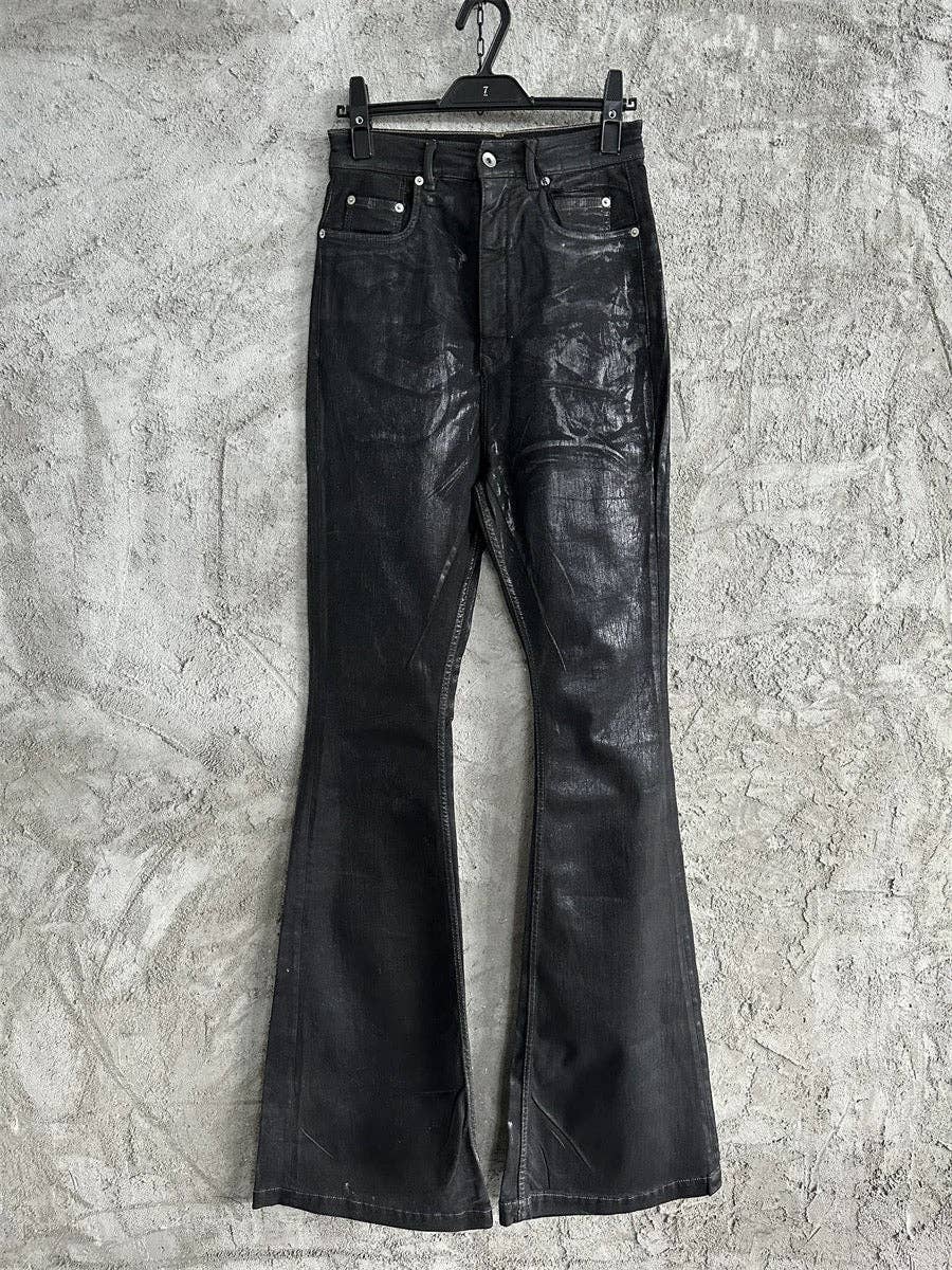 DRKSHDW Waxed flared denim