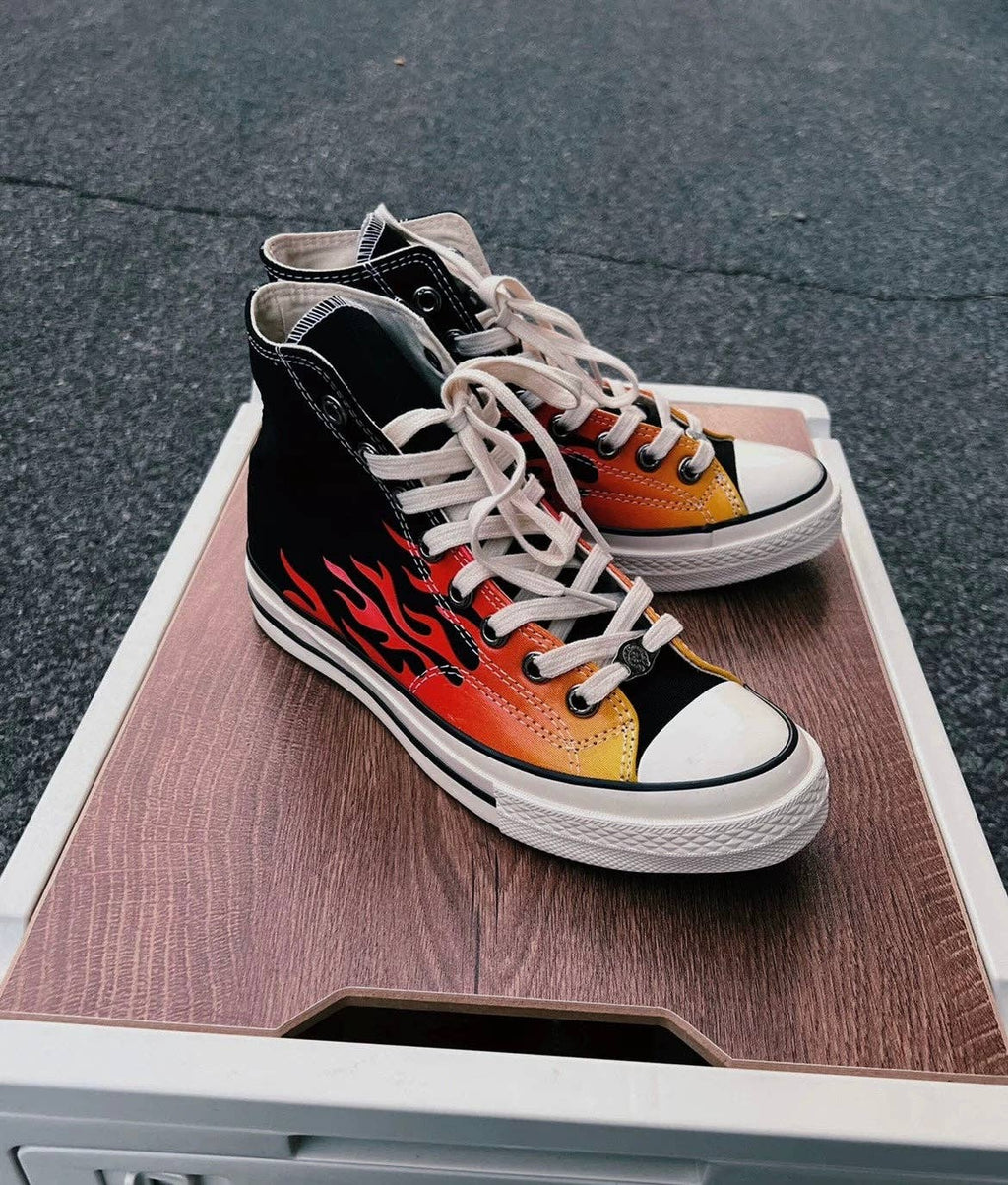 Archive Chrome flaming fire High-Top Sneakers