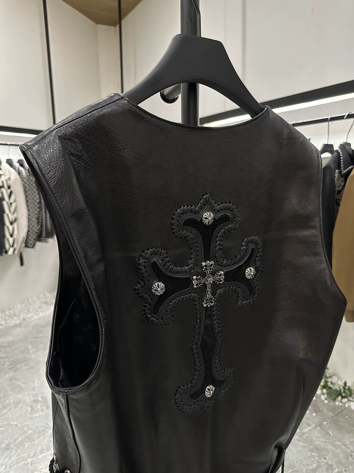 Chrome leather vest jacket - Private property 