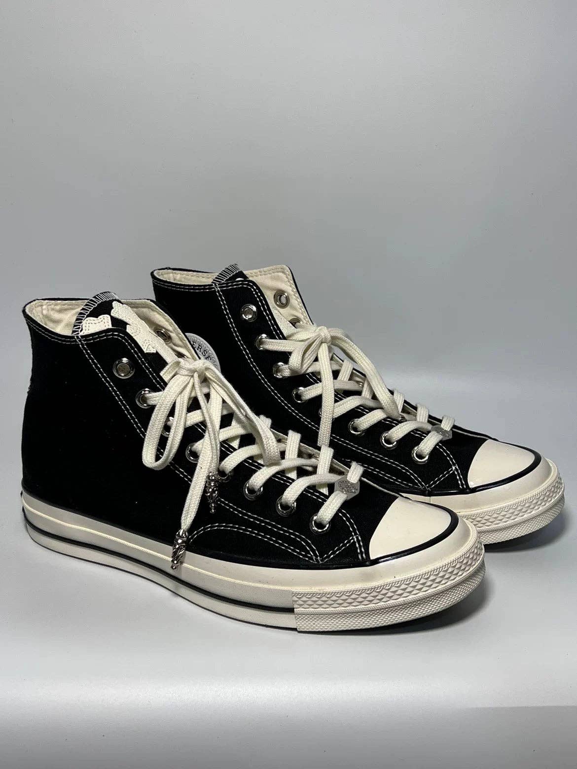 Chrome hearts black all stars converse