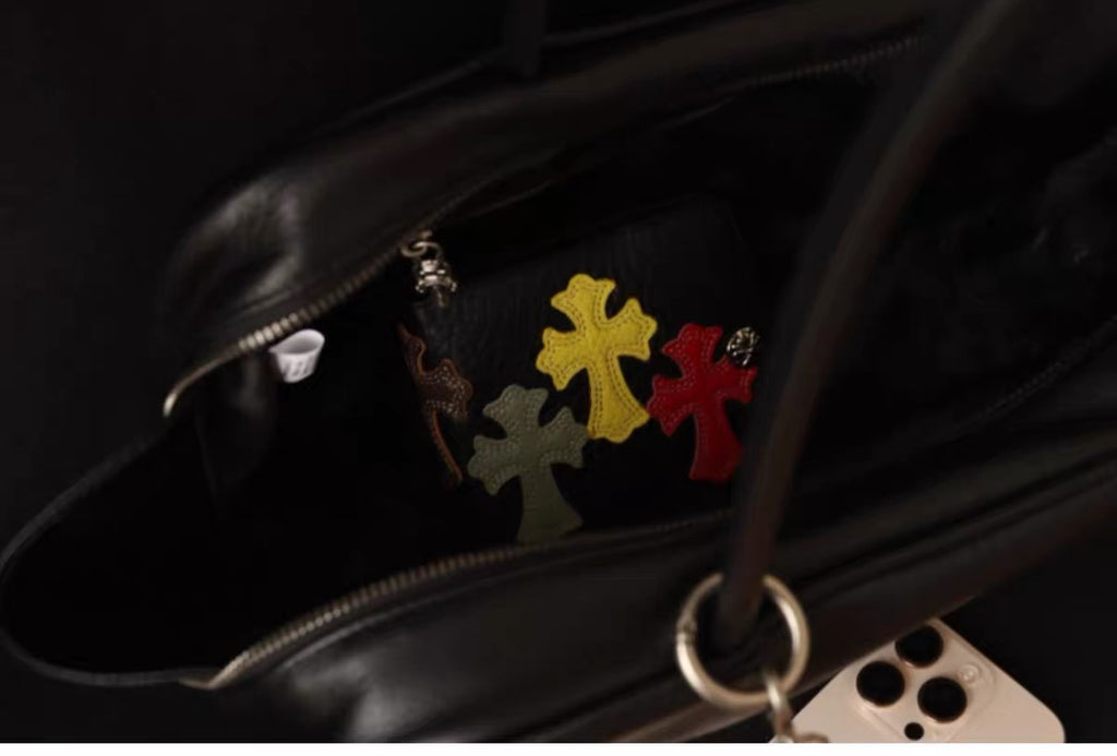 Chrome hearts multi colour cross wallet bag