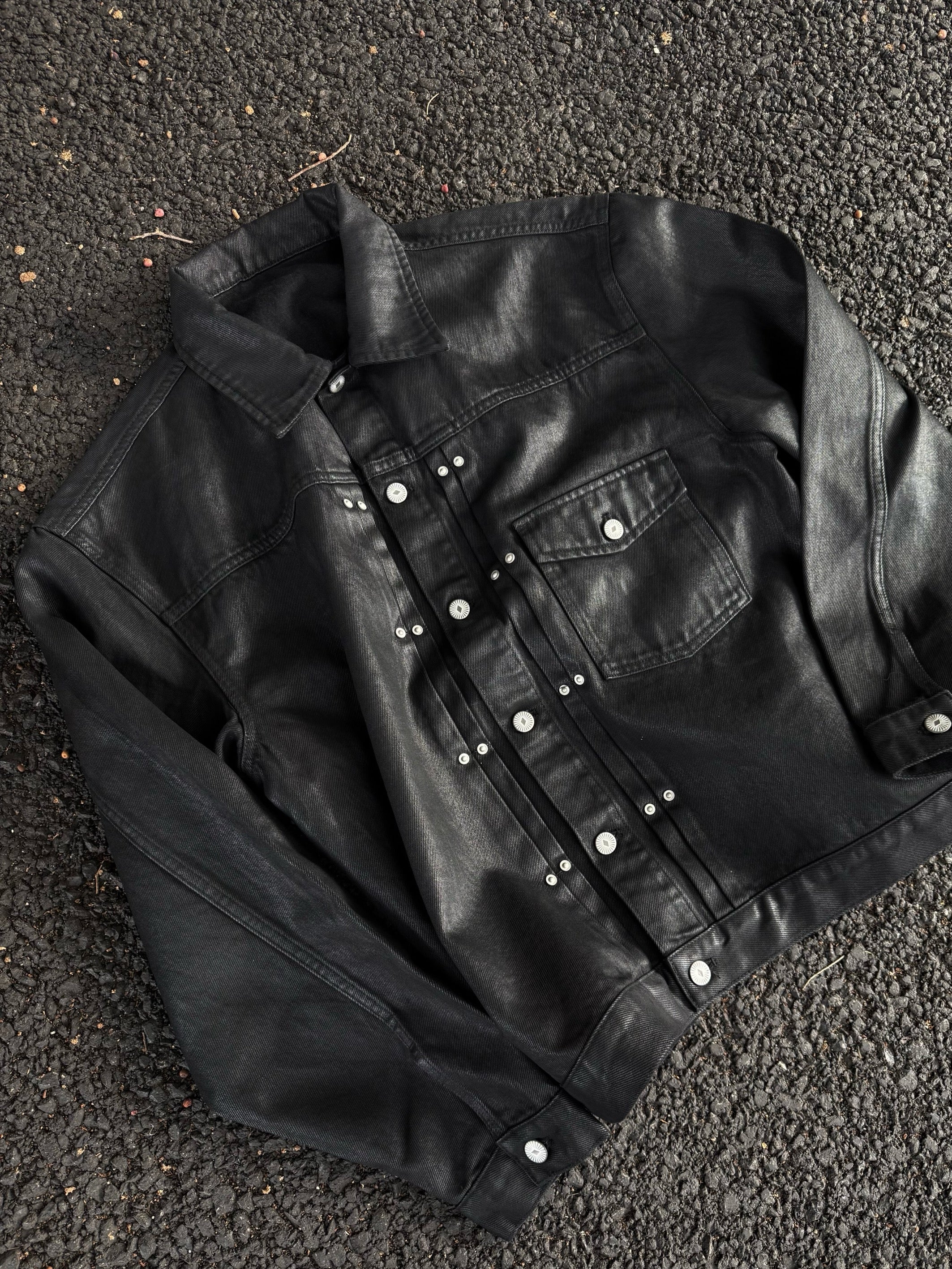 leather noir jacket - Private property 