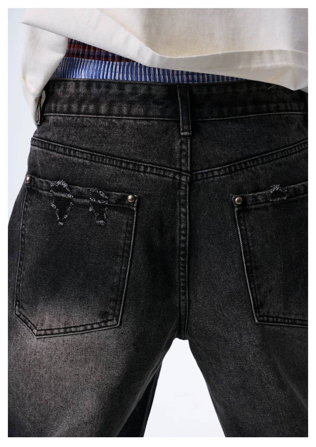 Dark washed denim