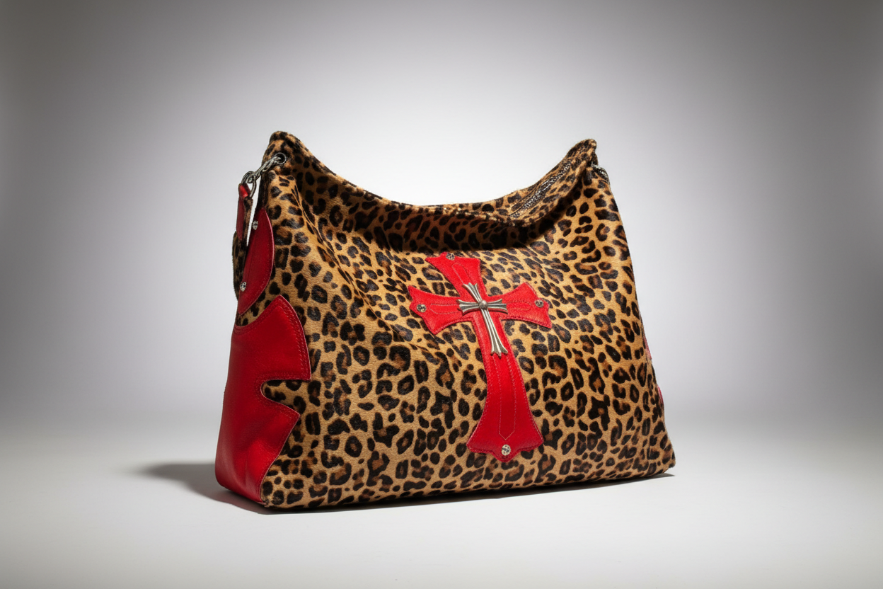 Chrome  Leopard bag