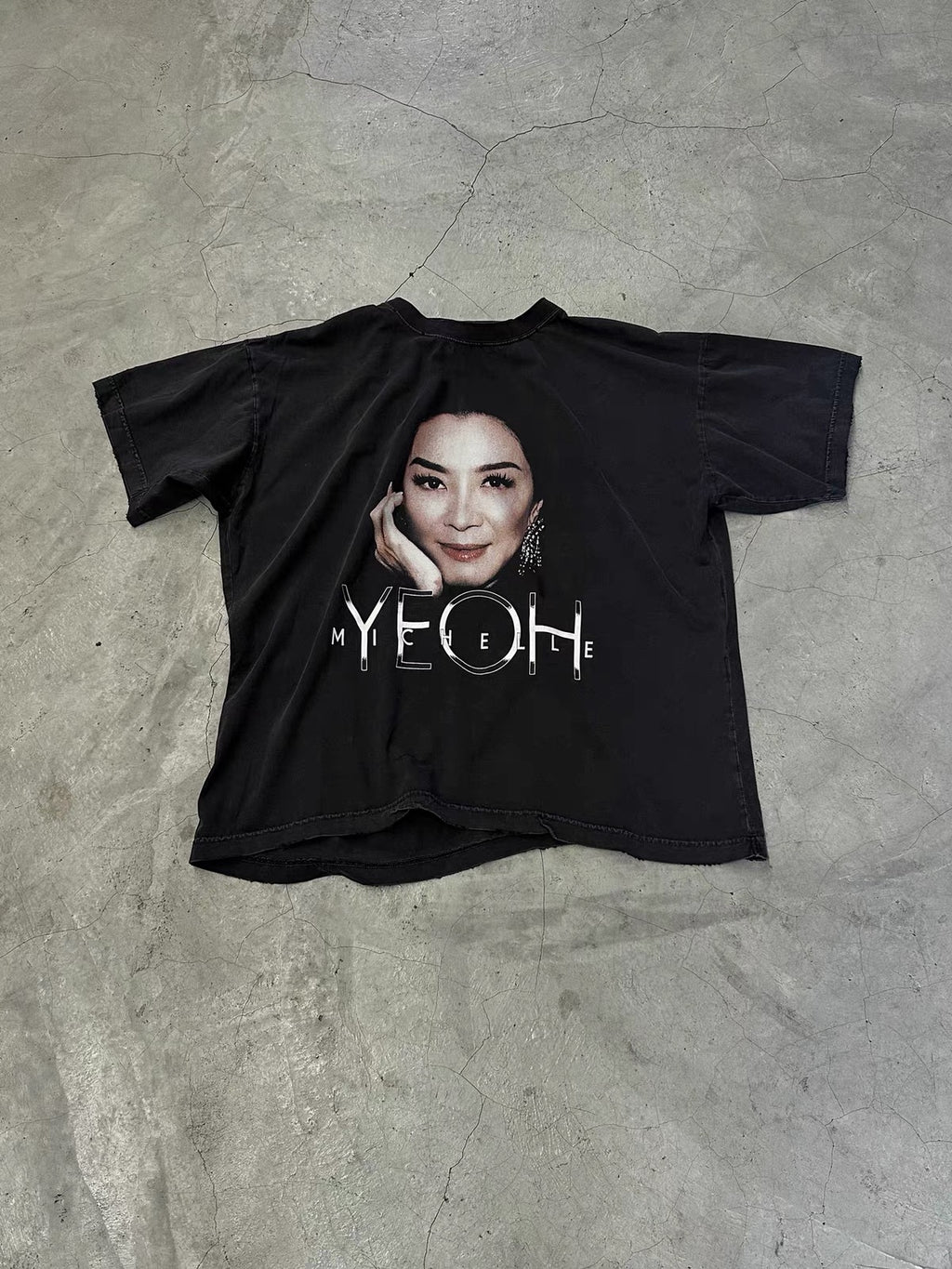 Black  Isabelle Huppert Portrait Tee – Grunge Cut Style
