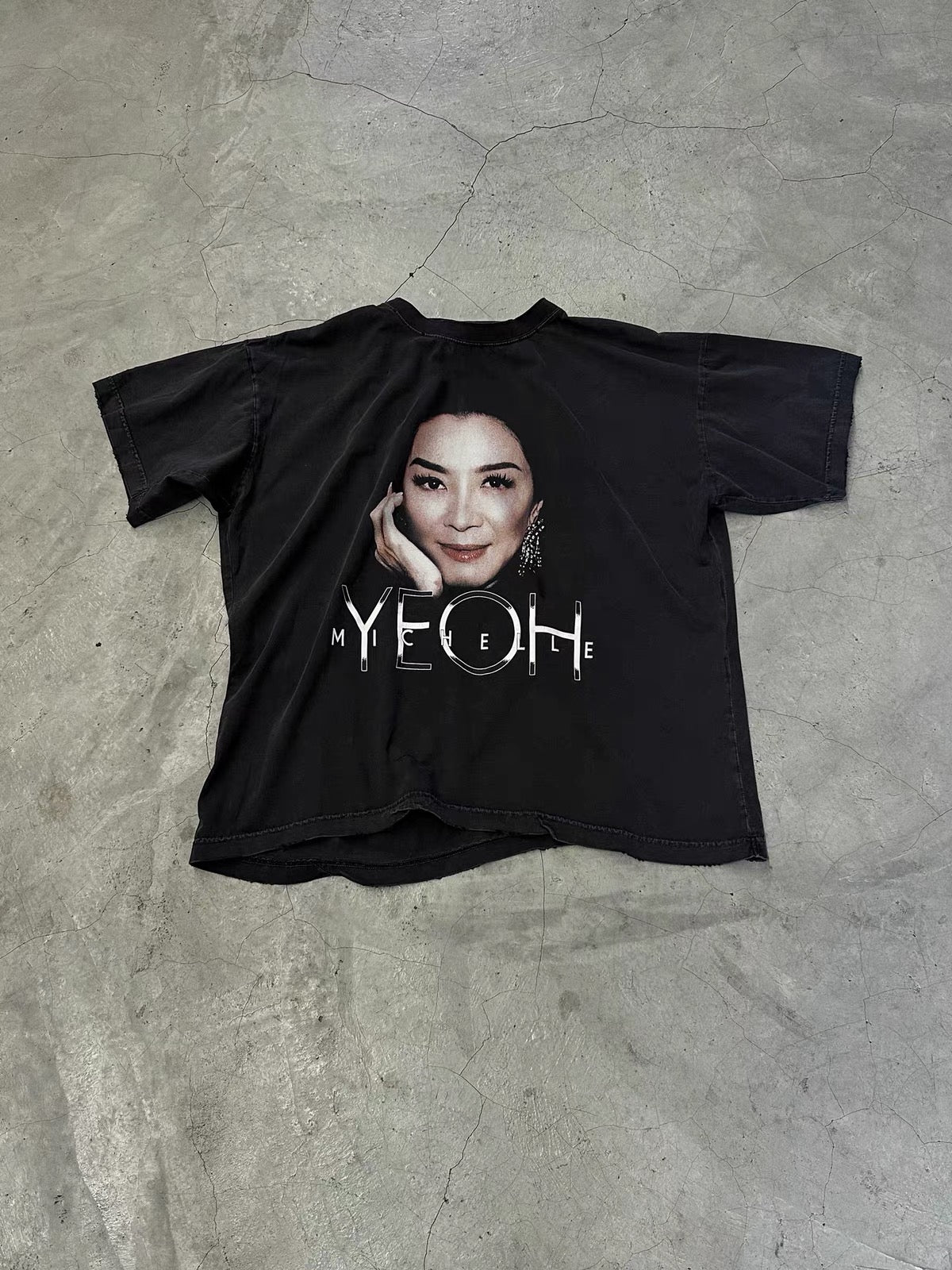Black  Isabelle Huppert Portrait Tee – Grunge Cut Style