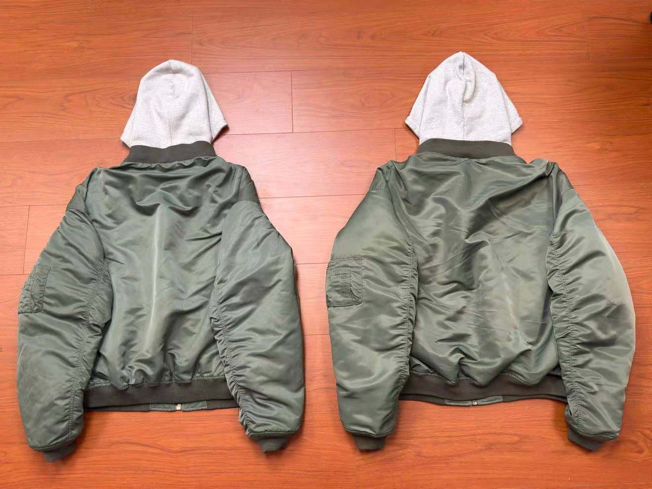 Vetements x Alpha Industries green Bomber Hoodie