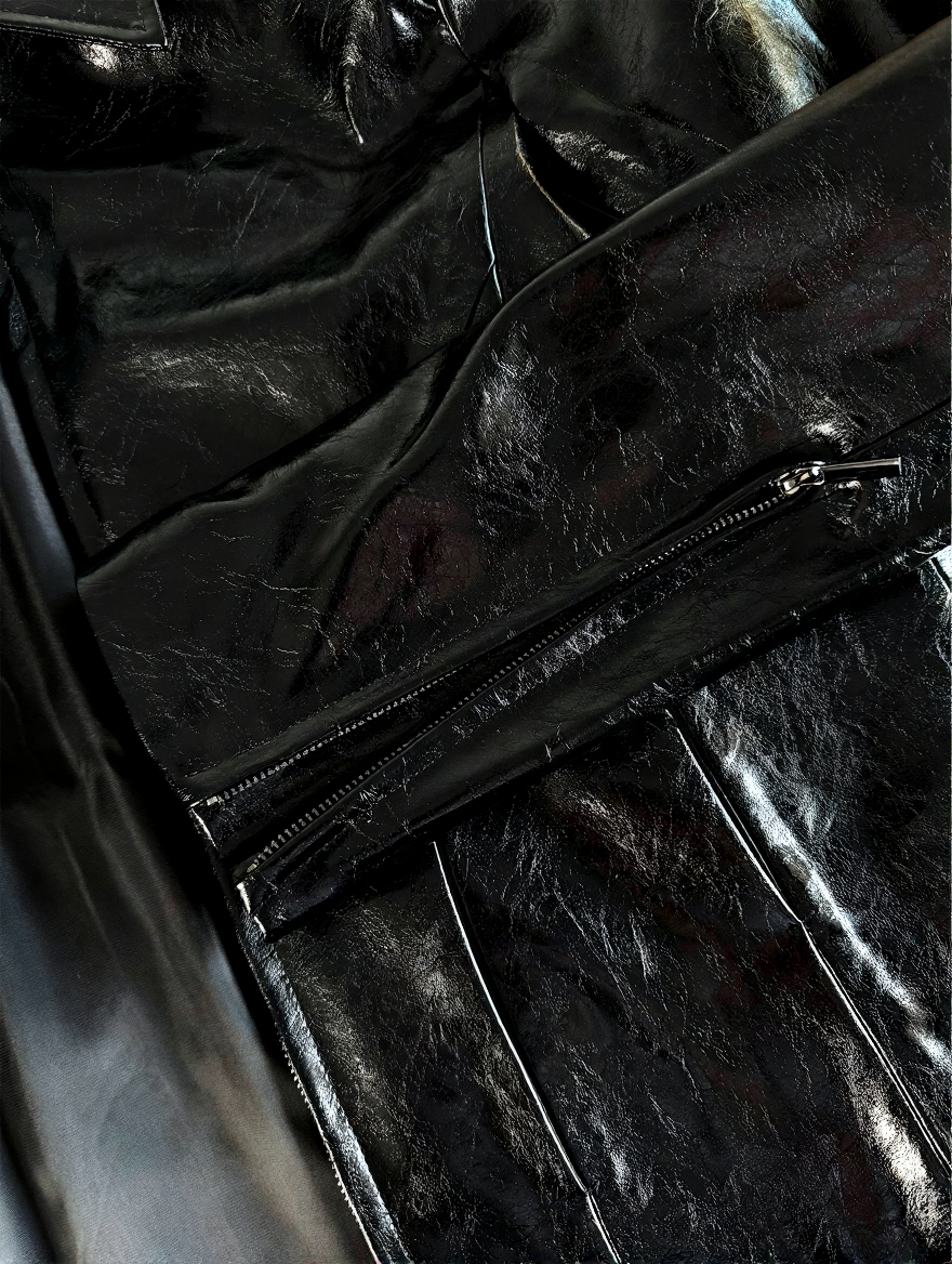 Archive Black new rock Leather heeled Boot