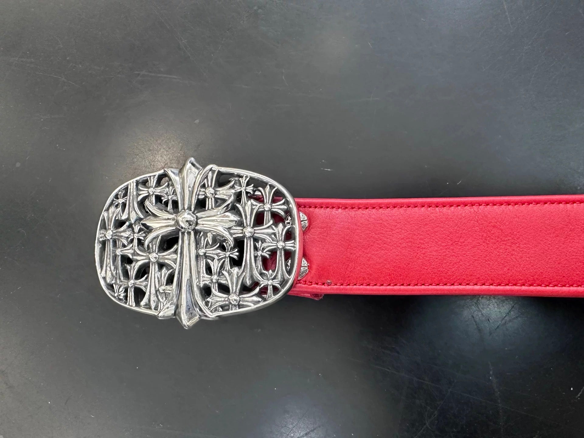 Red cemetery  Chrome Leather belt