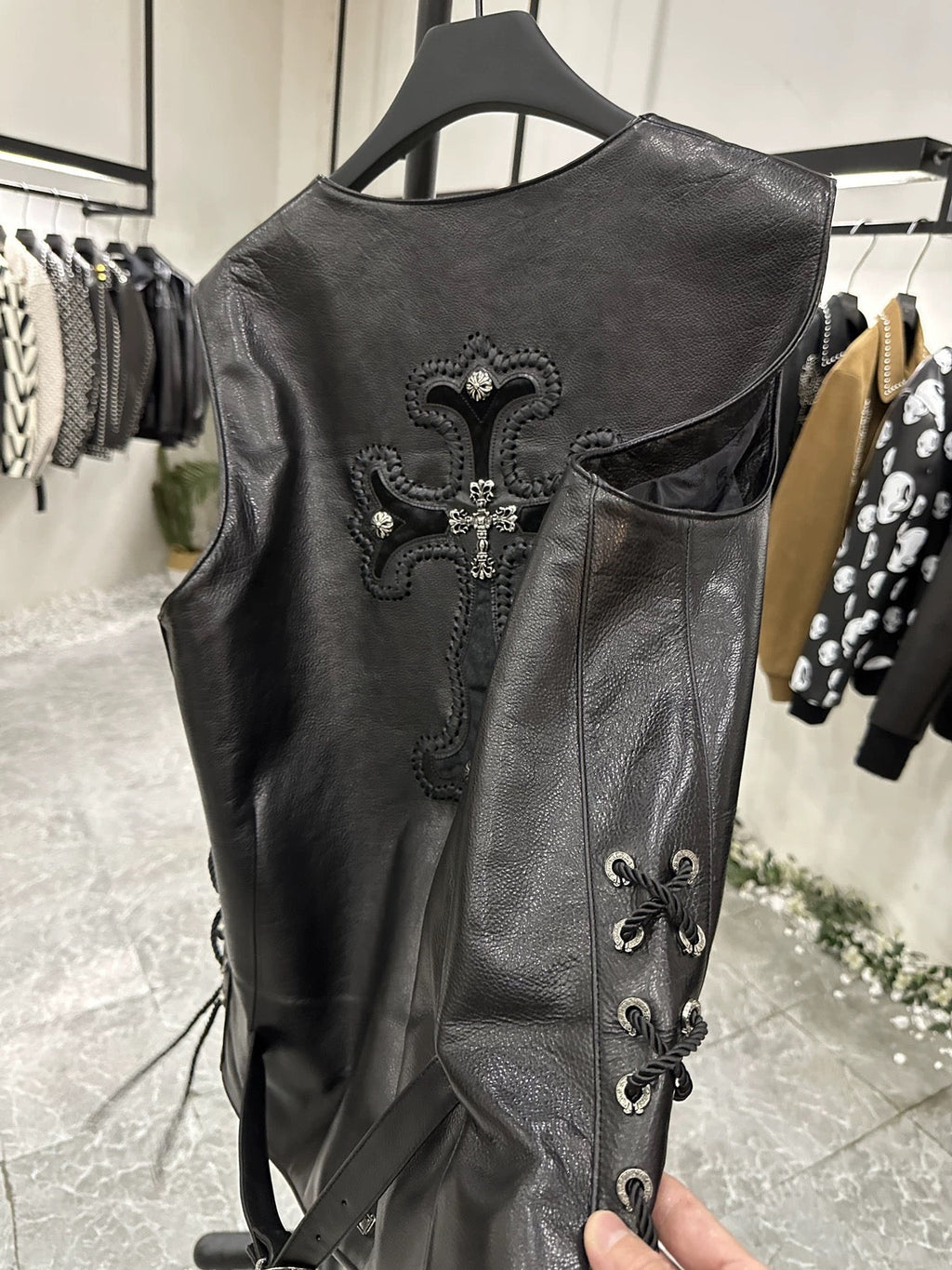 Chrome leather vest jacket - Private property 