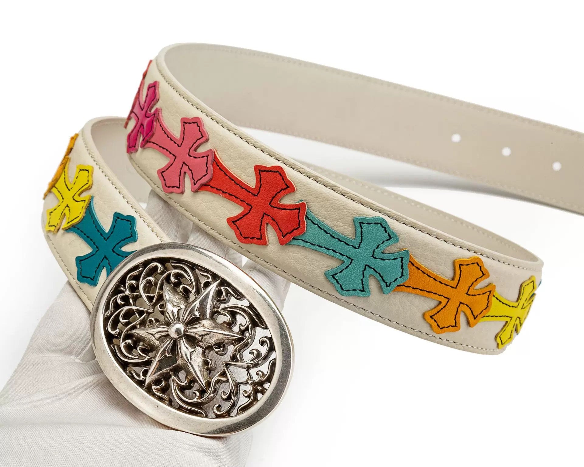 Chrome hearts oval star belt