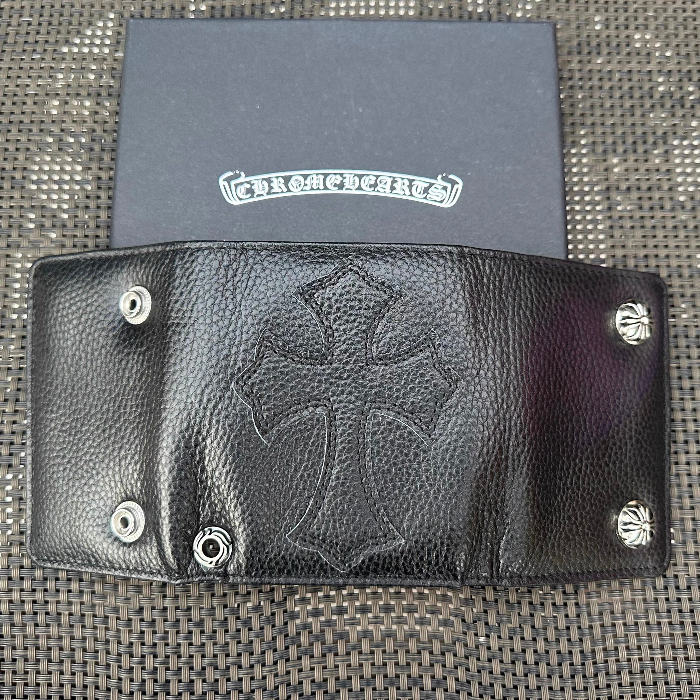 Chrome hearts multi colour cross long wallet bag