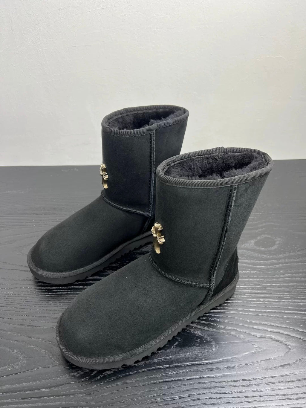 Black Chrome cross uggs