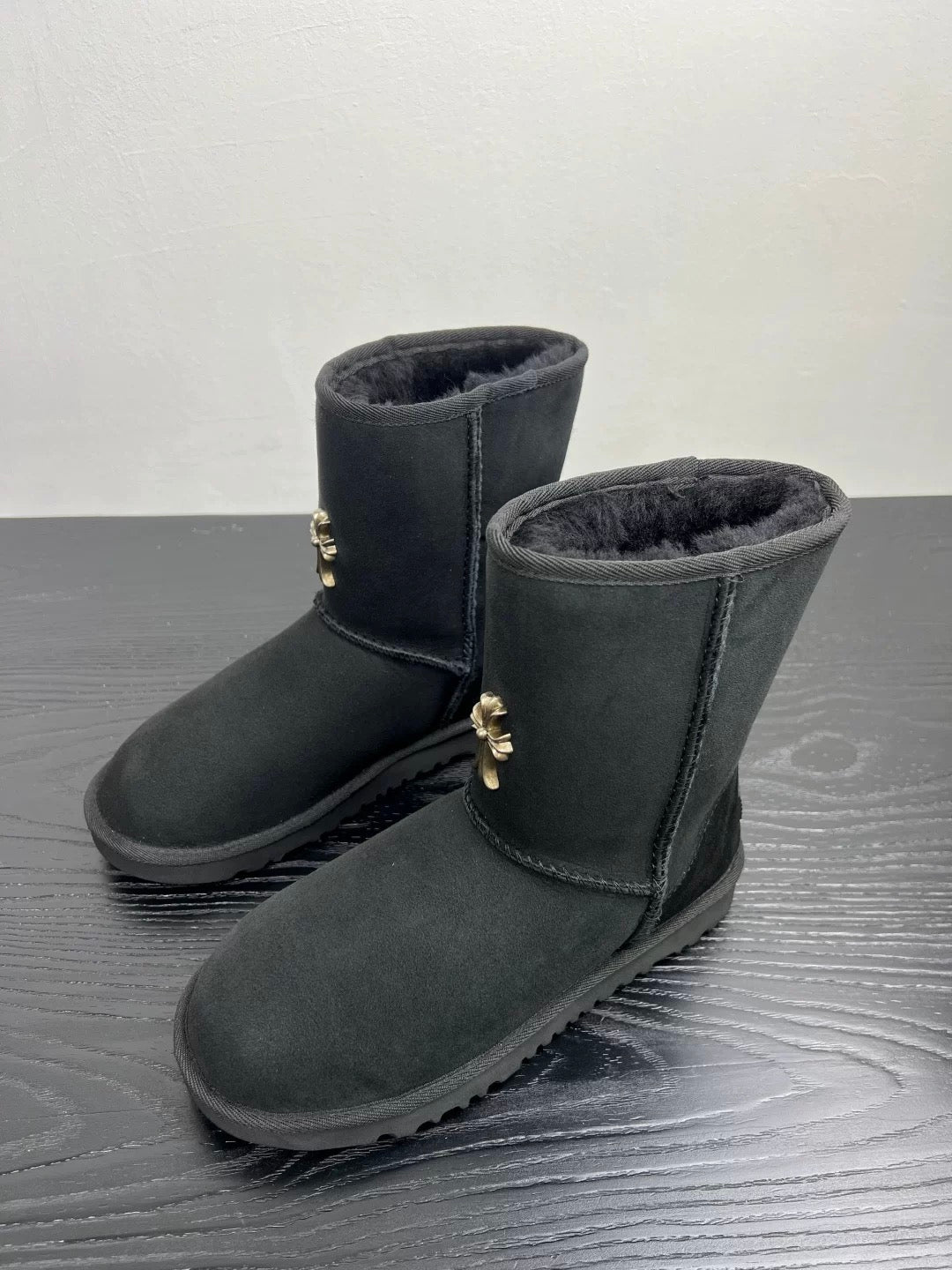 Black Chrome cross uggs