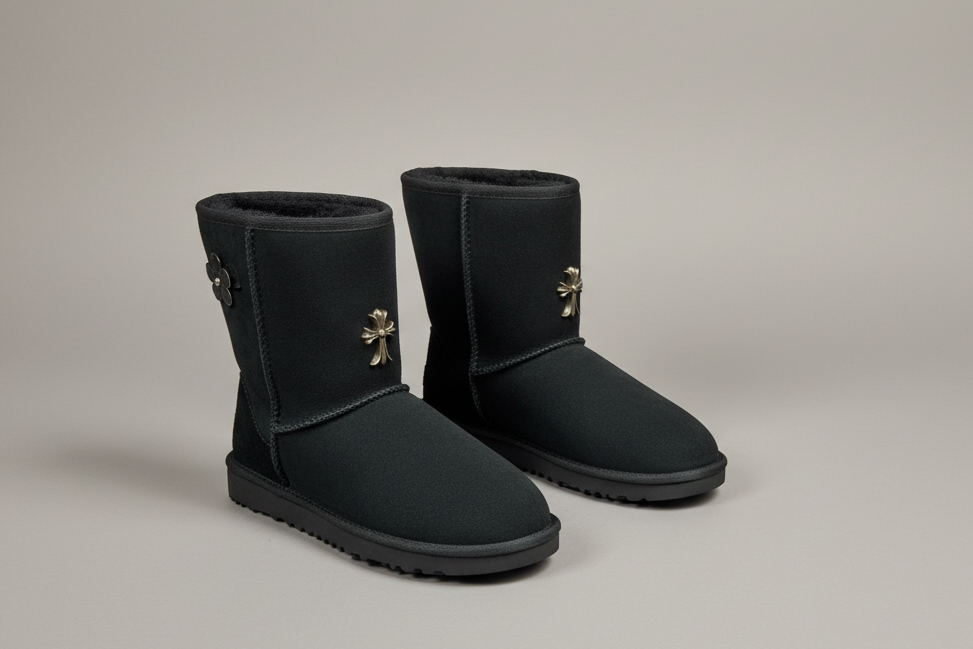 Black Chrome cross uggs