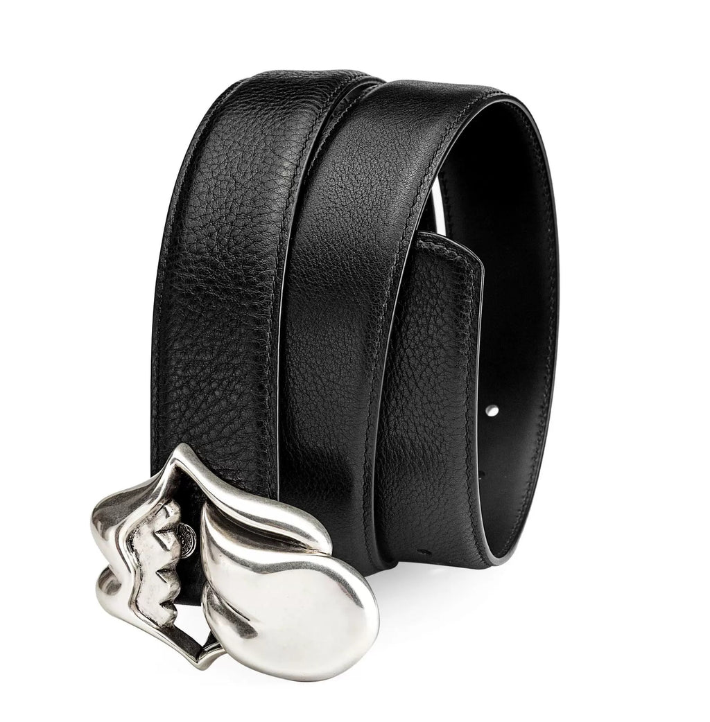 Chrome hearts rolling stone tounge lip  belt