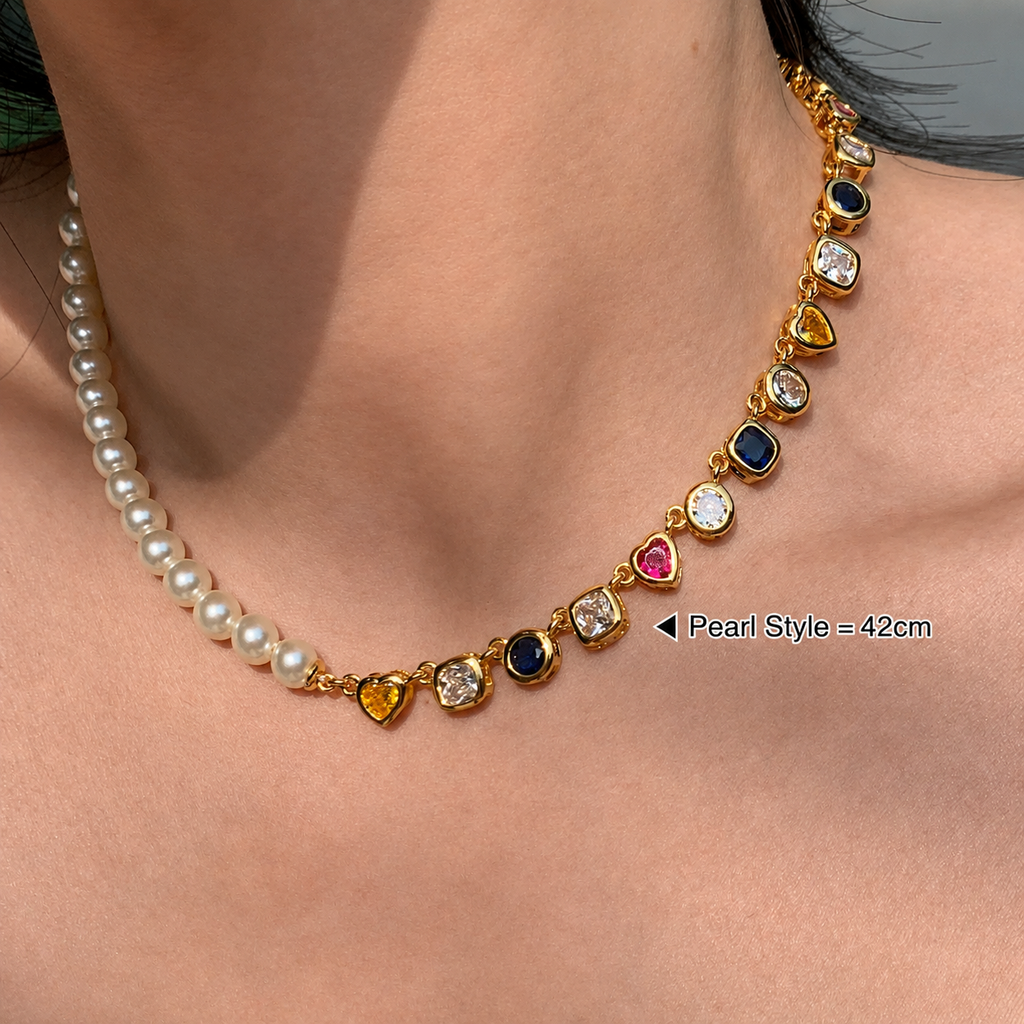 Lucky Gold Rhinestone Heart bracelet
