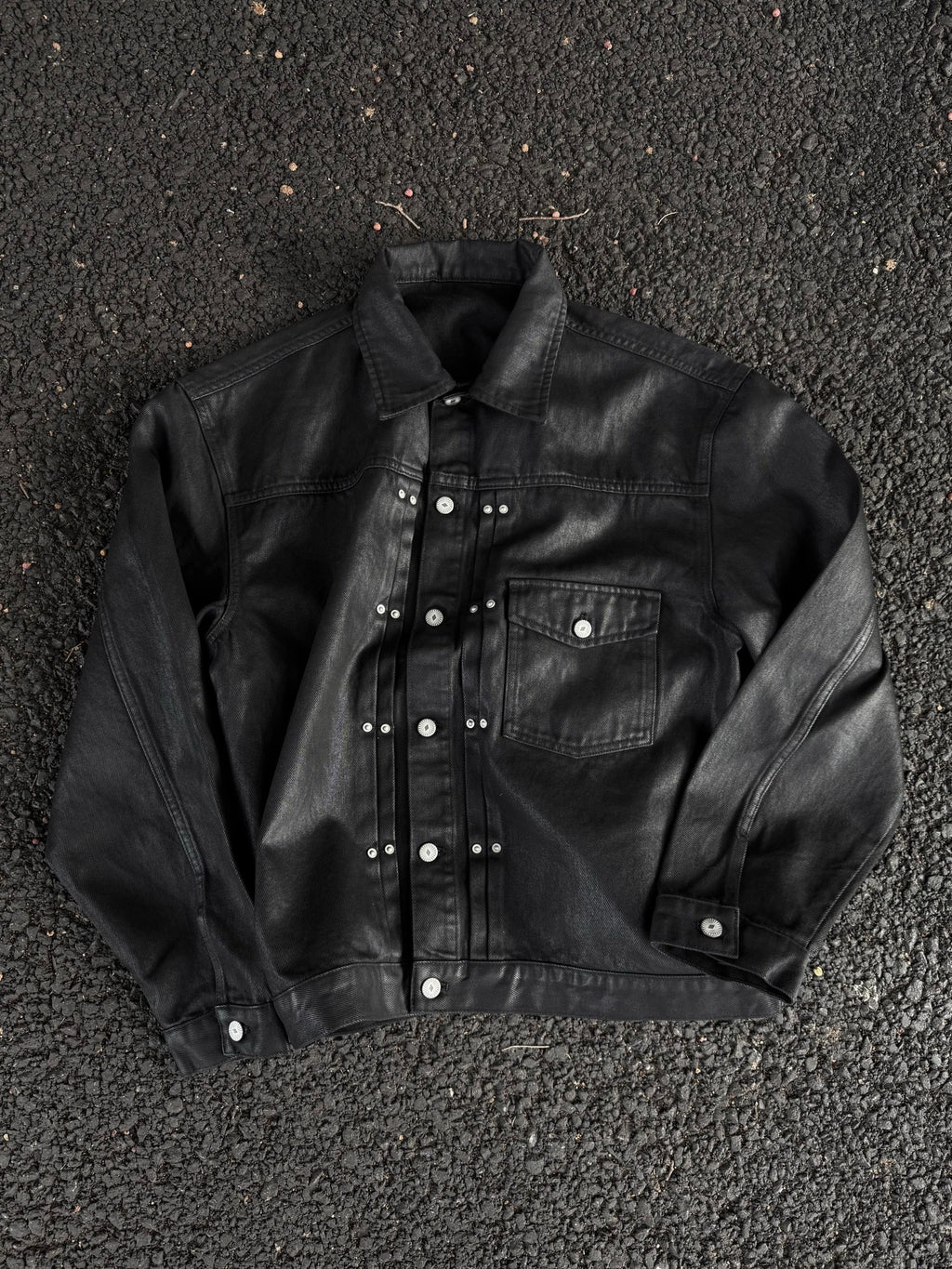 leather noir jacket - Private property 