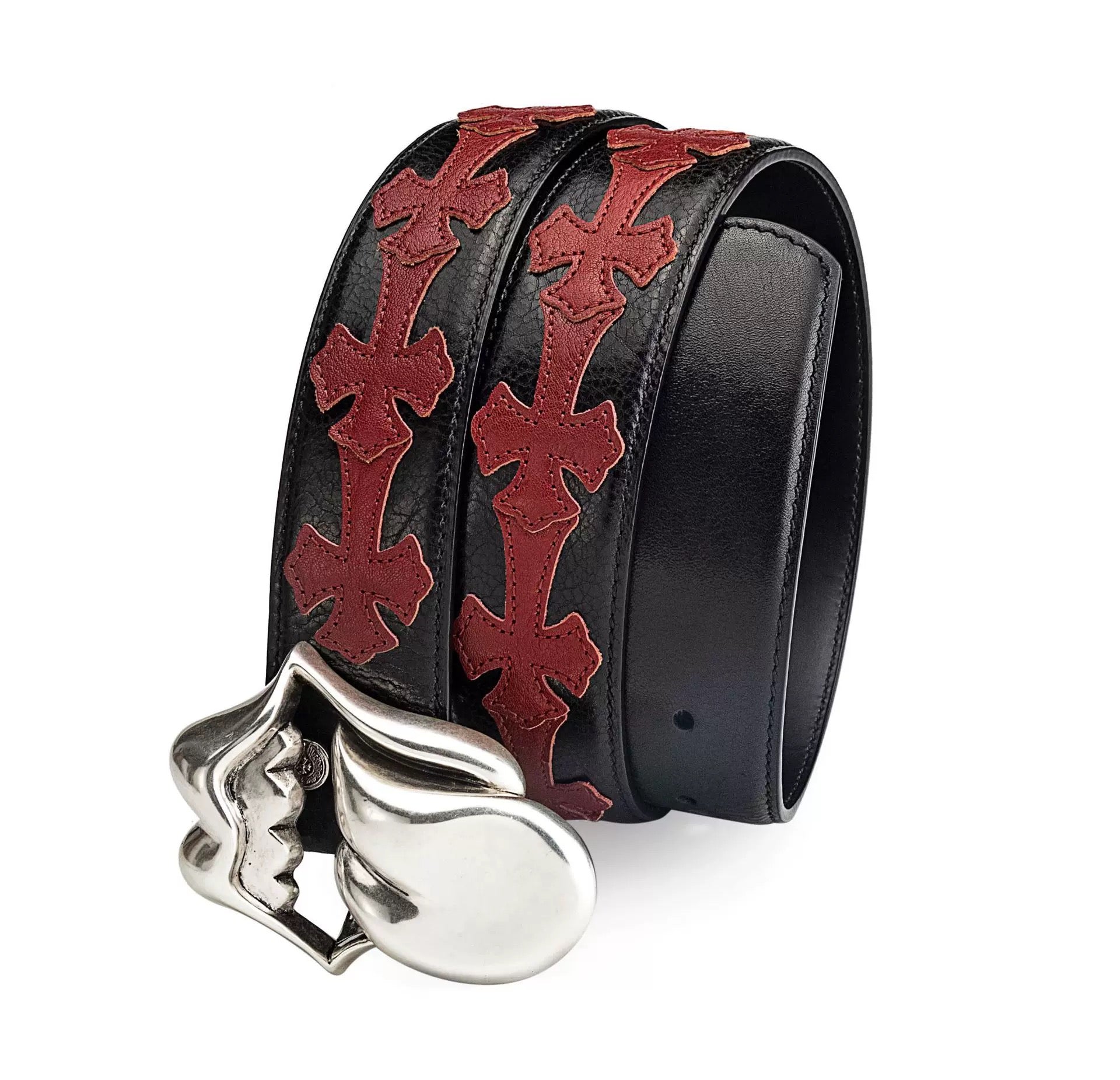 Chrome hearts rolling stone tounge lip  belt