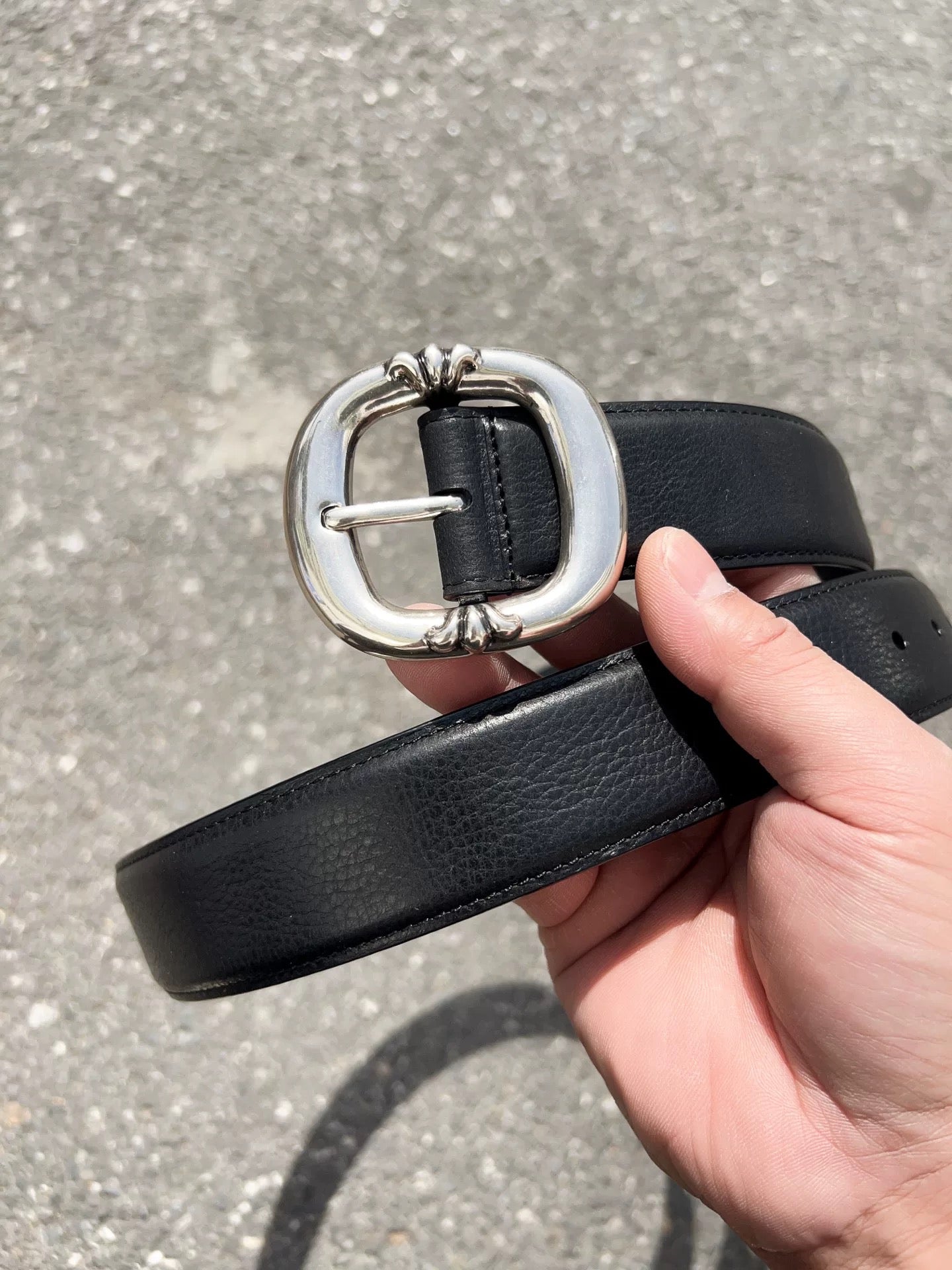 chrome hearts  Leather ‘Gunslinger's .925 Silver Belt