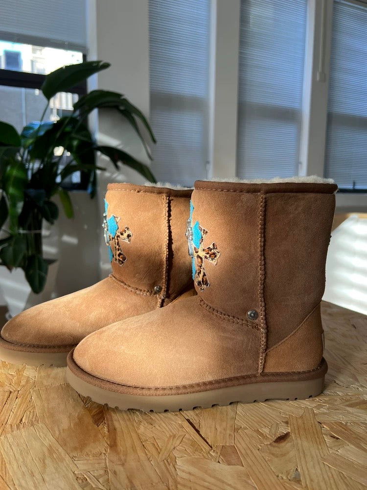 Chrome blue sterling leopard Uggs - Private property 