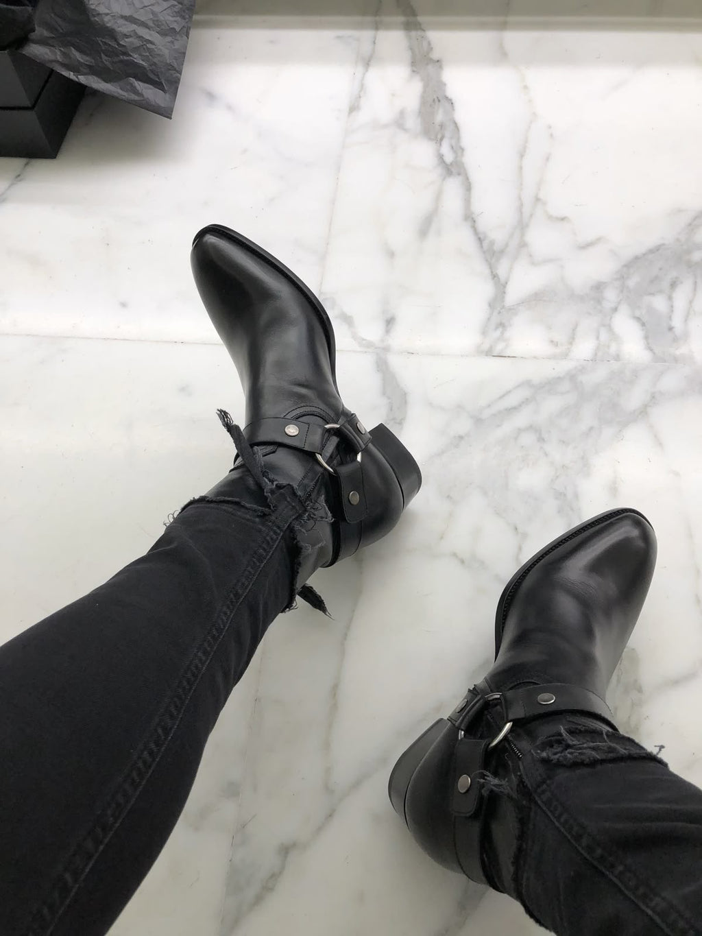 Saint Laurent Wyatt Harness Boots