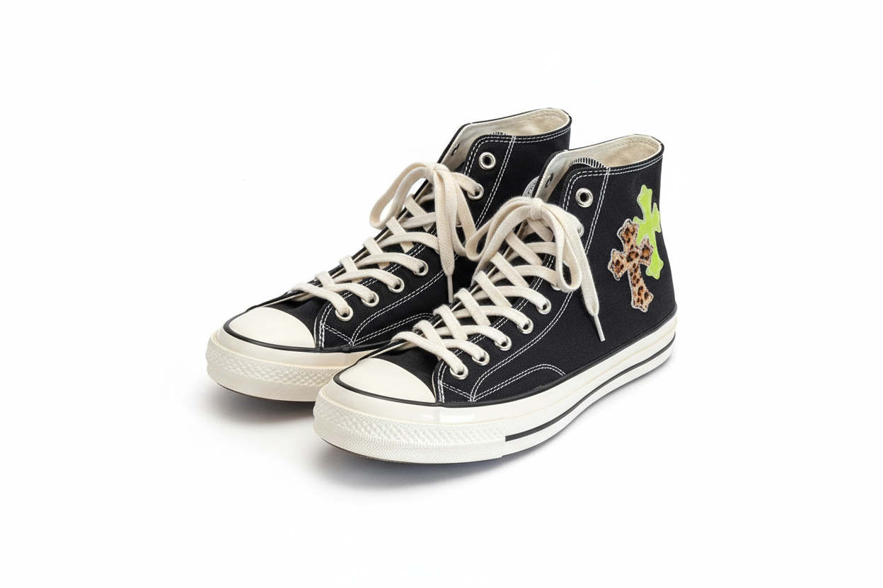 Neon Relic Chrome Cross Canvas Sneakers - Private property 