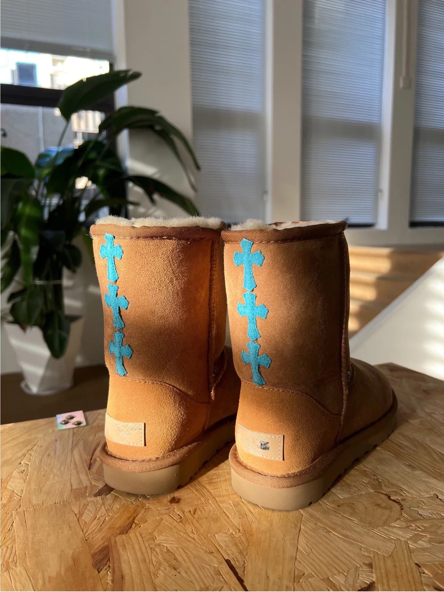 Chrome blue sterling leopard Uggs - Private property 
