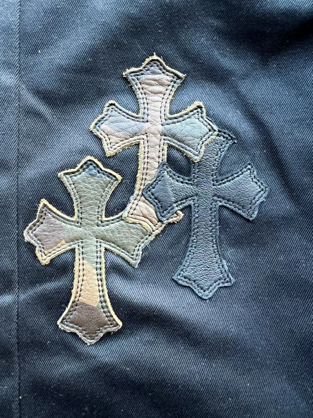 Chrome hearts cross patches pants